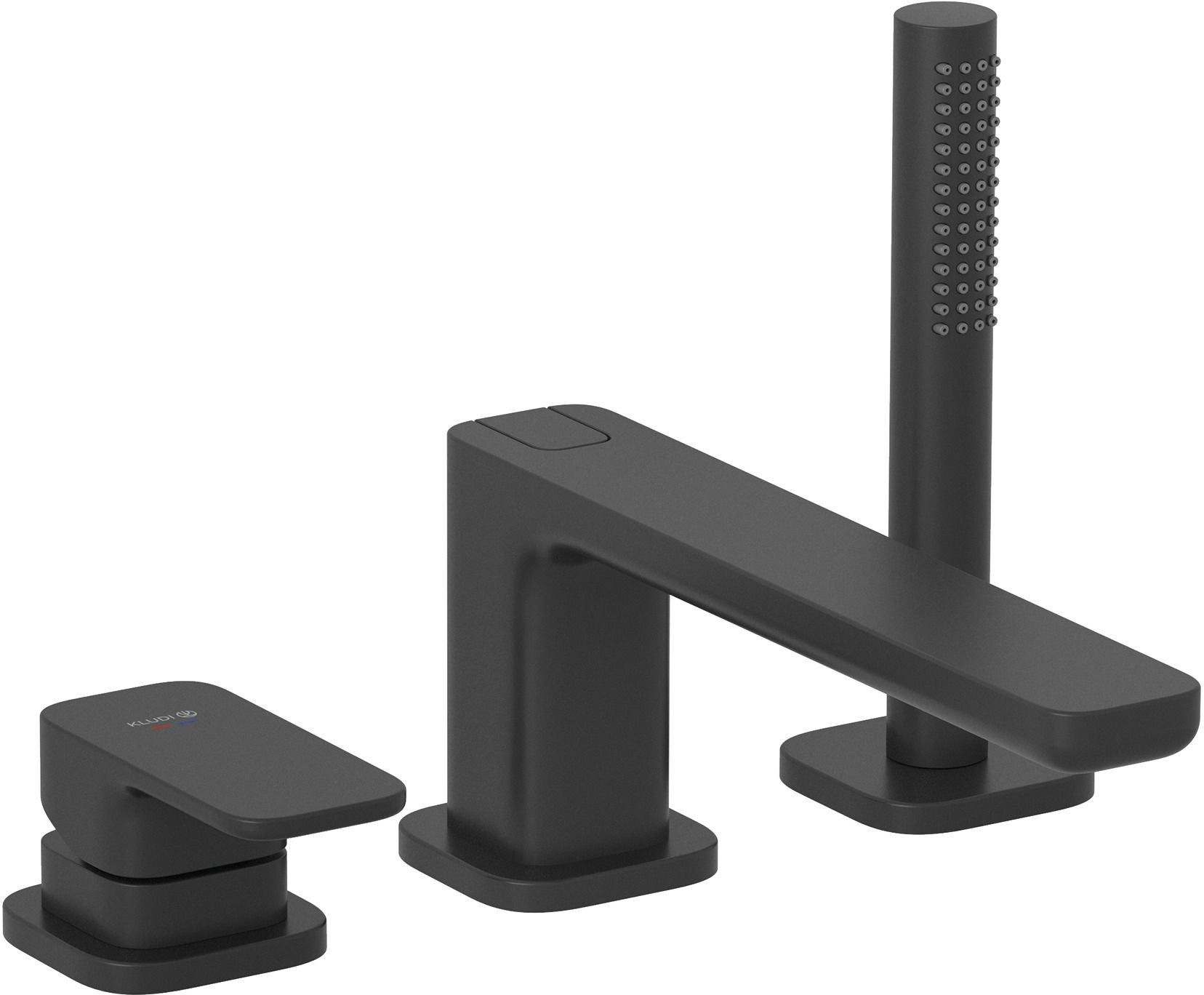 Kludi Renon grifo de bañera y ducha en bañera negro 424483975