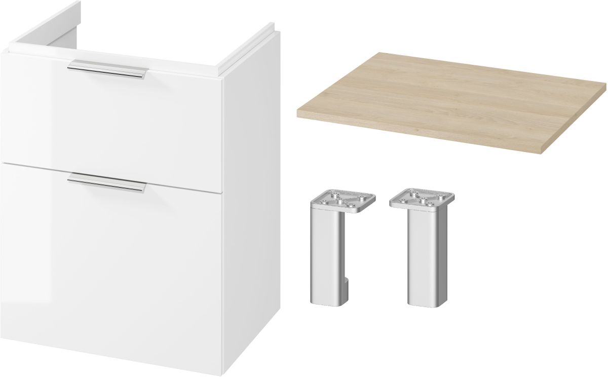 Conjunto armario Cersanit City S584-017-DSM, encimera Cersanit Moduo S590-022, S599-0162, S584-034