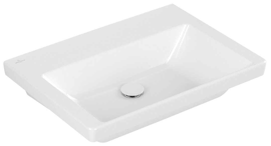 Villeroy & Boch Subway 3.0 lavabo 65x47 cm rectangular clásico-para mueble blanco 4A7068R1