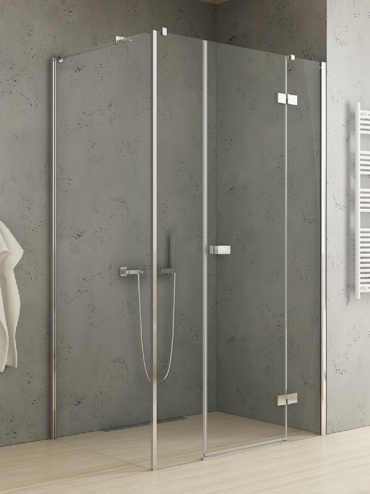 New Trendy Reflexa cabina de ducha 130x80 cm rectangular cromo brillo/vidrio transparente EXK-5086