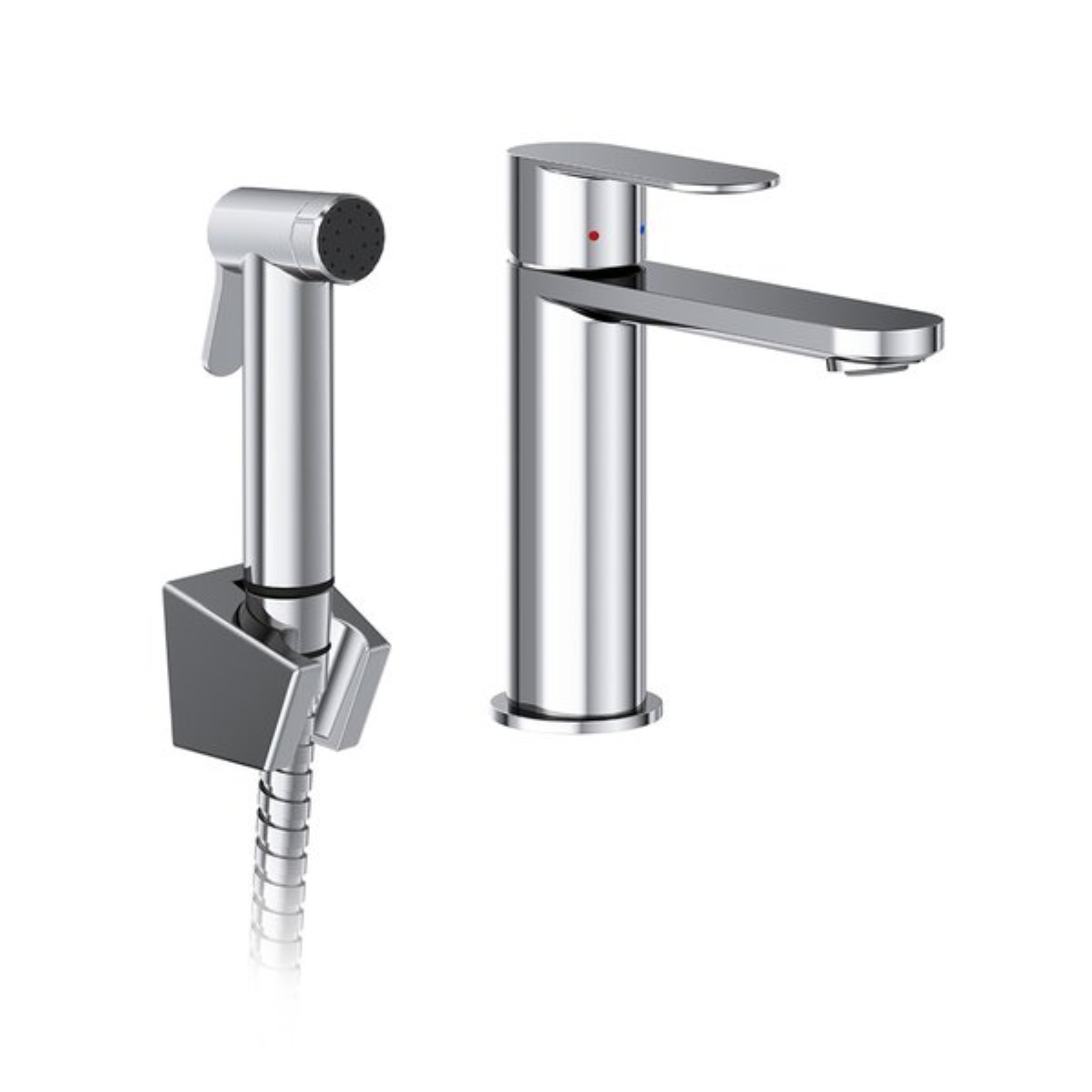 Ravak Chrome II grifo de lavabo con rociador tipo bidé de pie cromo X070450
