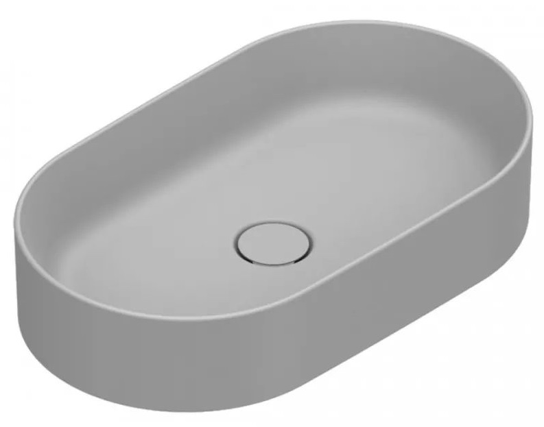Catalano Zero lavabo 60x35 cm oval sobre encimera gris/piedra 0122600023