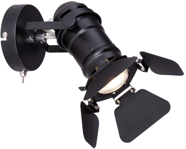 Globo Lighting Egon lámpara de pared 1x50 W negro 54650-1B