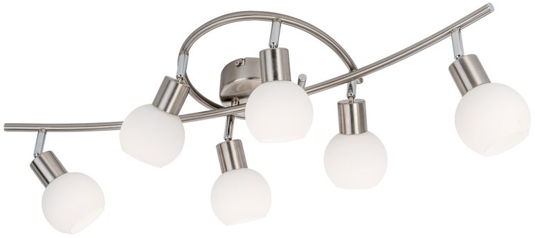 Globo Lighting Loxy lámpara colgante 6x5 W blanco-níquel 671606016X