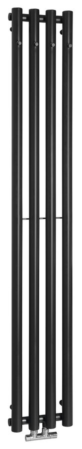 Sapho Pilon radiador de baño decorativo 180x27 cm negro IZ122T