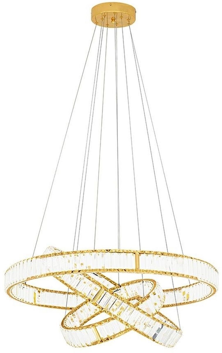 Moosee Liberty lámpara colgante 1x62.6 W oro-cristal MSE010100176