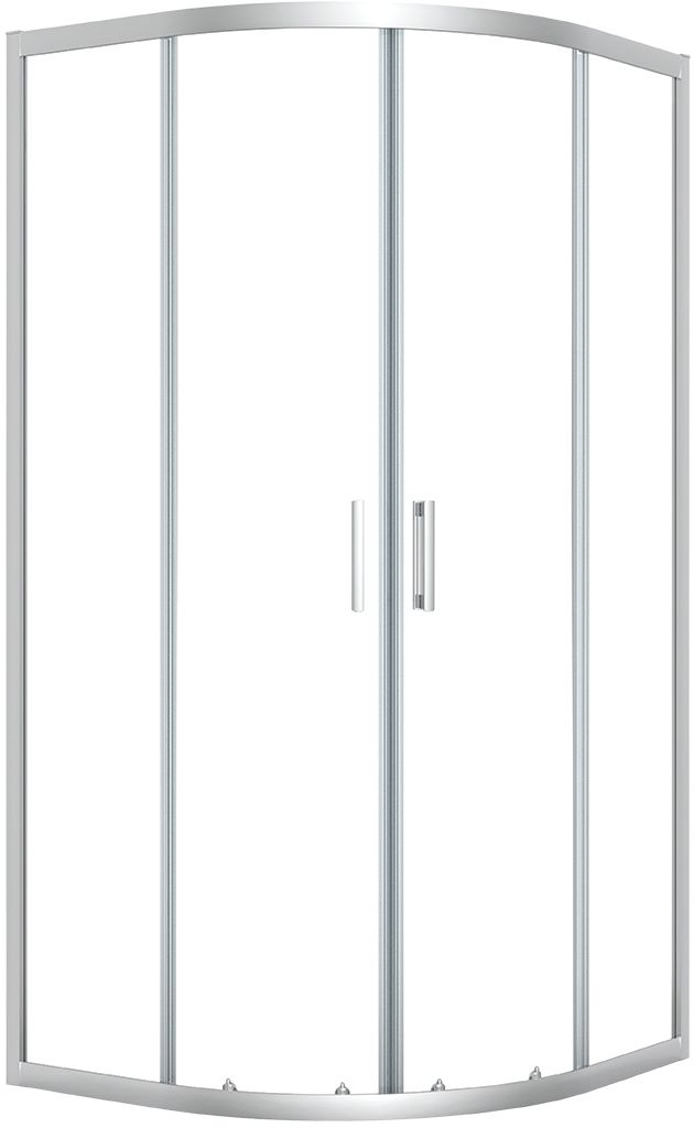 Laveo Bresso cabina de ducha 90x90 cm semicircular cromo brillo/vidrio transparente JKD_096Z