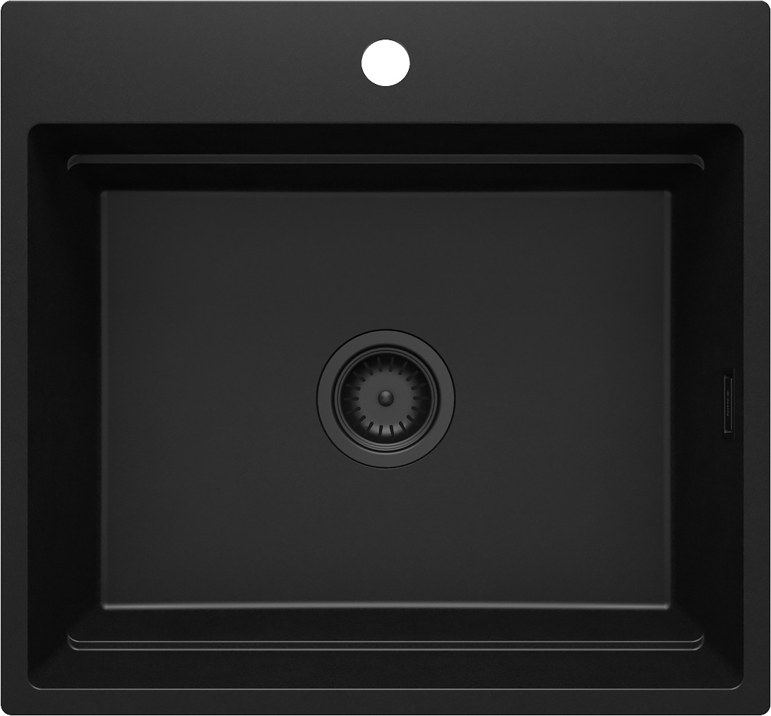 Deante Magnetic fregadero de granito 56x52 cm negro ZRM_N10A