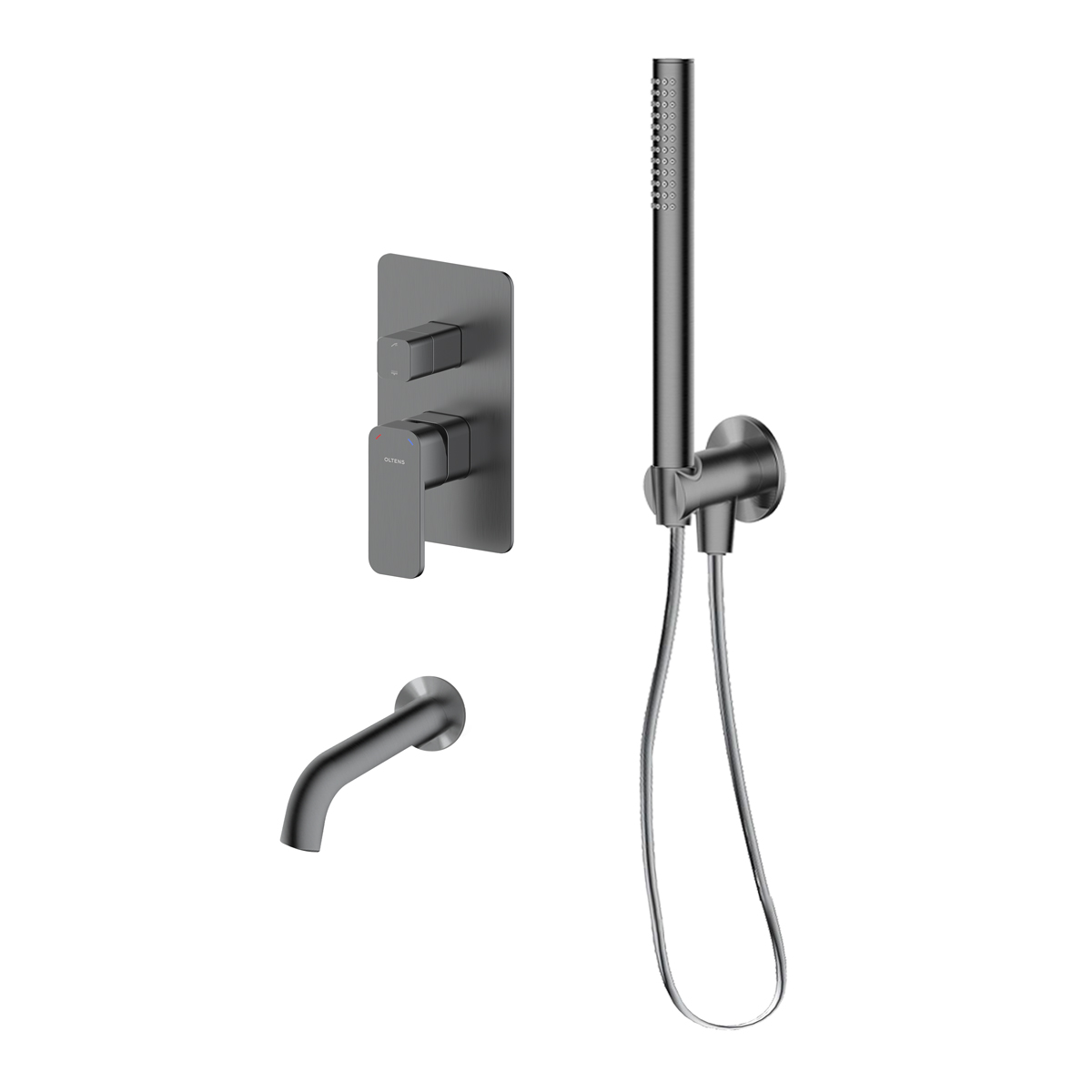 Conjunto grifo de bañera y ducha Oltens Hadsel 34108400, caño de grifo Oltens Molle 39100400, 39304400, 37102400, 37200400