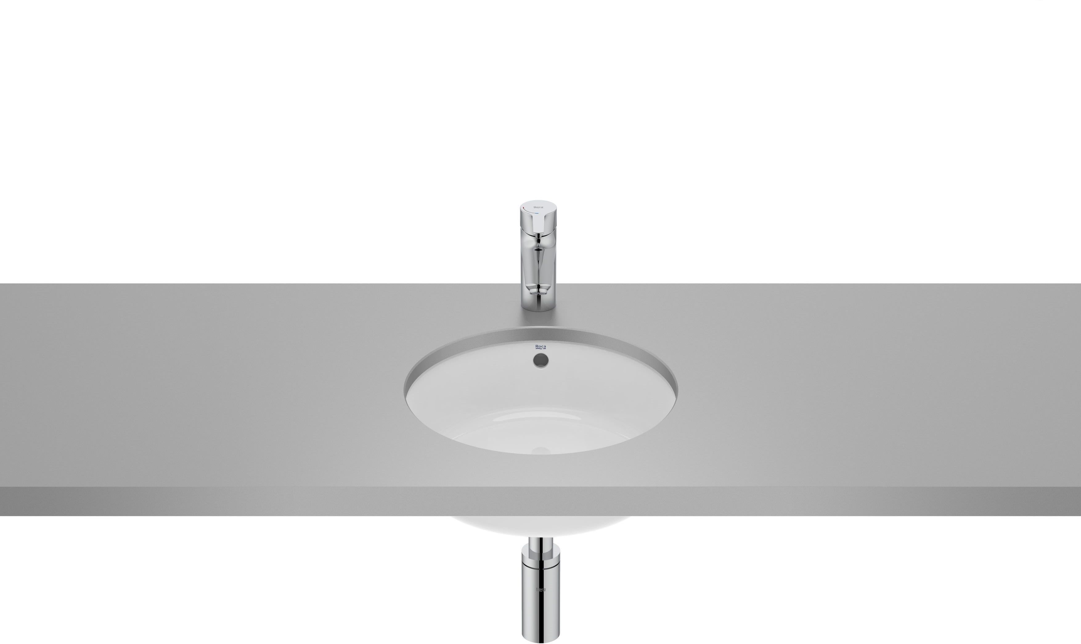 Roca Gap lavabo 35x35 cm circular bajo encimera blanco A3270YBS00
