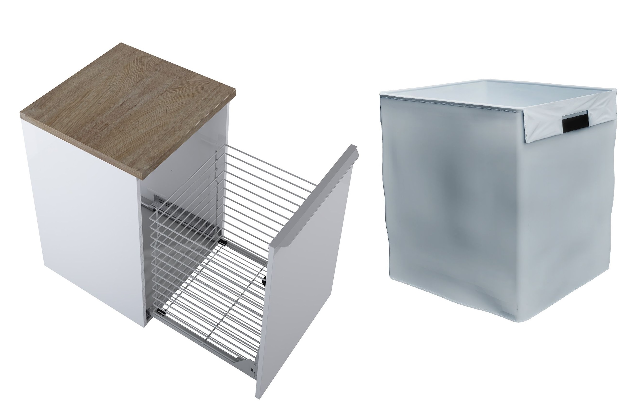 Conjunto armario Elita Lofty RE080500028060, cesta Elita RE199489000010