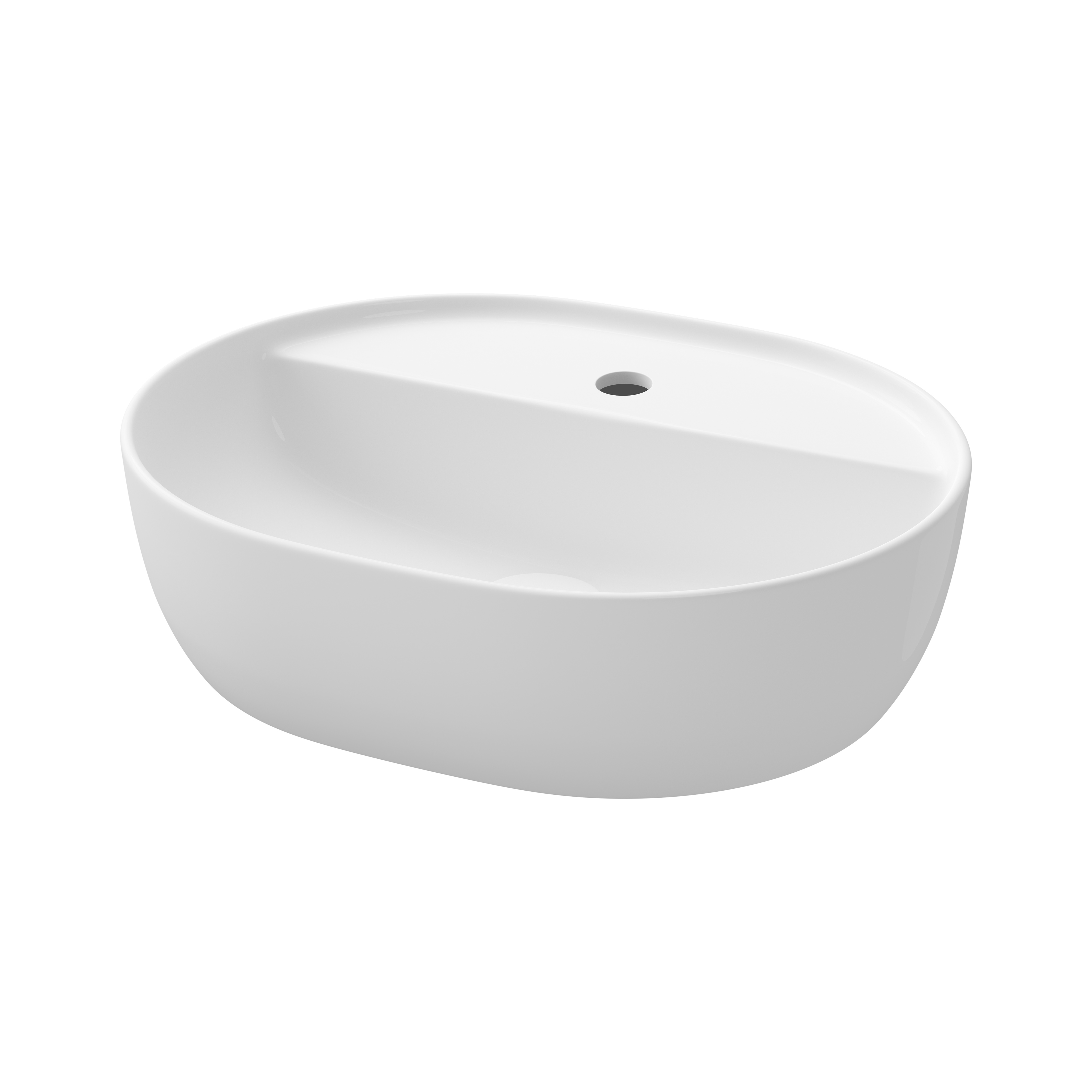 Cersanit Moduo lavabo 50x40 cm oval sobre encimera blanco K116-154