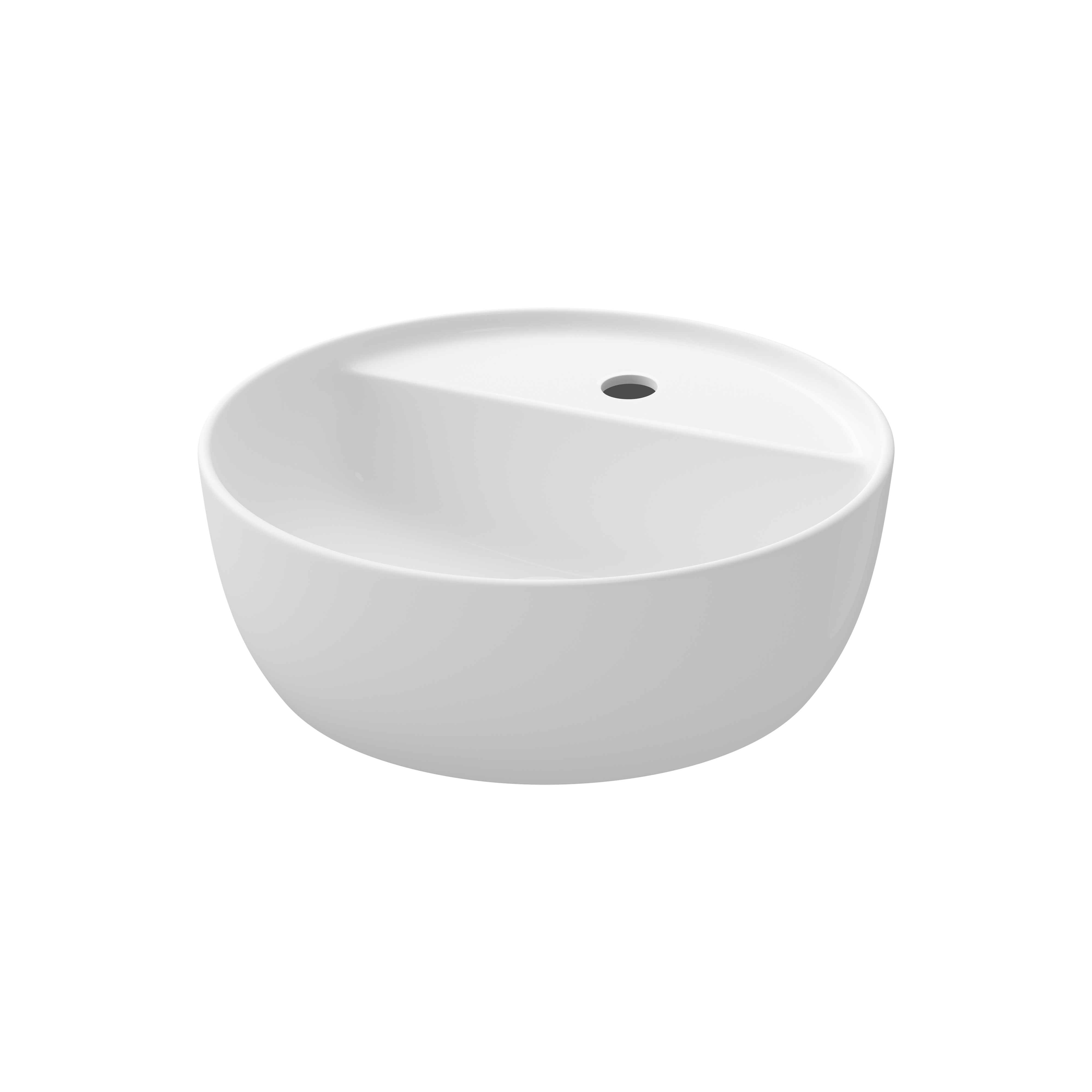 Cersanit Moduo lavabo 40x40 cm circular sobre encimera blanco K116-153