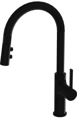 LaVita Orion grifo de cocina de pie negro 5900378346128