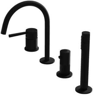 LaVita Orion grifo de bañera y ducha en bañera negro 5900378341499
