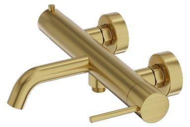 LaVita Orion grifo de bañera y ducha a pared oro 5900378341567