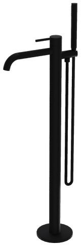 LaVita Orion grifo de bañera y ducha en suelo negro 5900378341673