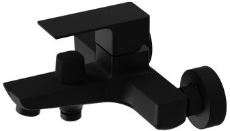 LaVita Aquila grifo de bañera y ducha a pared negro 5900378342854