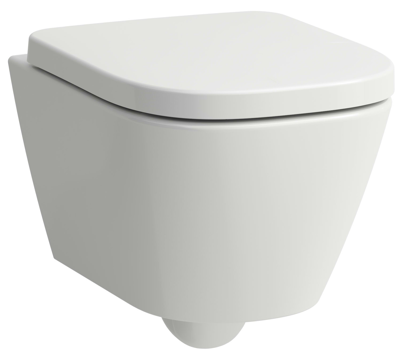 Laufen Meda taza de inodoro suspendido sin reborde con descarga de remolino blanco brillante H8201134000001
