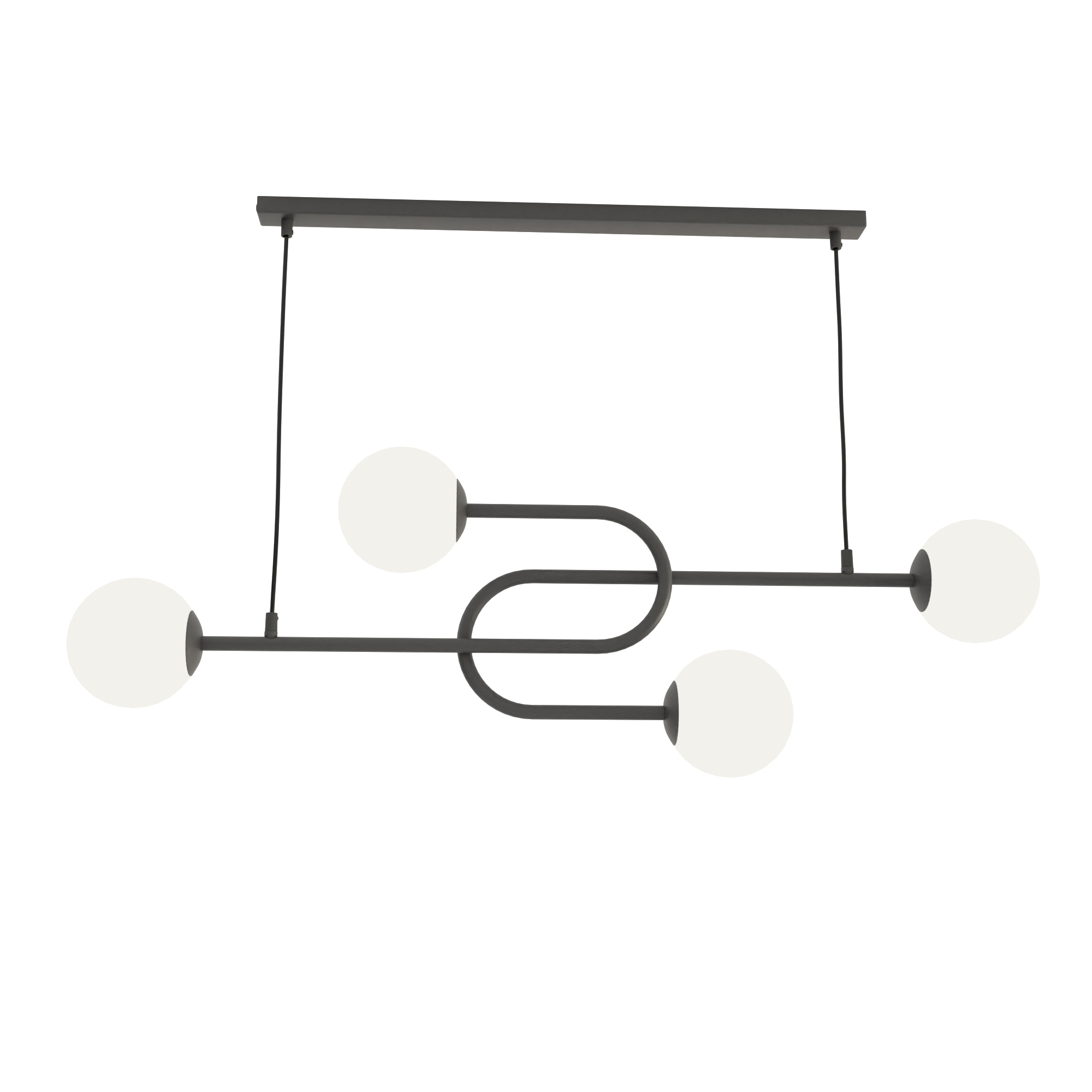 Emibig Atria lámpara colgante 4x10 W blanco-negro 1383/4
