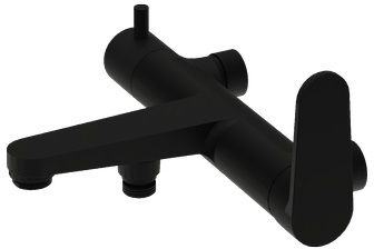 LaVita Cetus grifo de bañera y ducha a pared negro 5900378341888