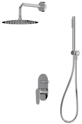 LaVita Cetus conjunto de ducha empotrado con rociador con efecto lluvia cromo 5900378341901