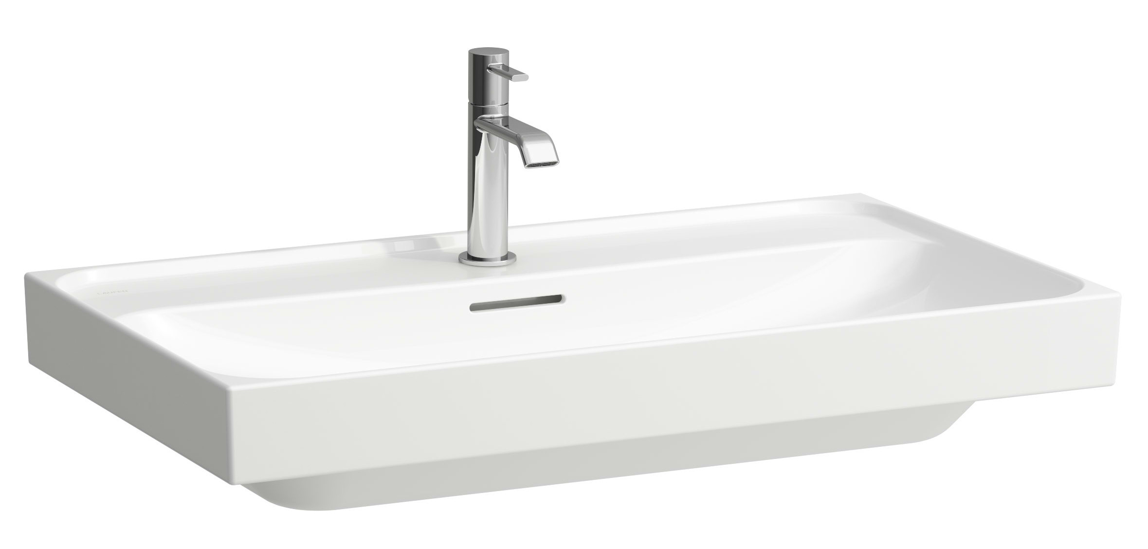 Laufen Meda lavabo 80x46 cm rectangular clásico-para mueble blanco brillante H8101174001091