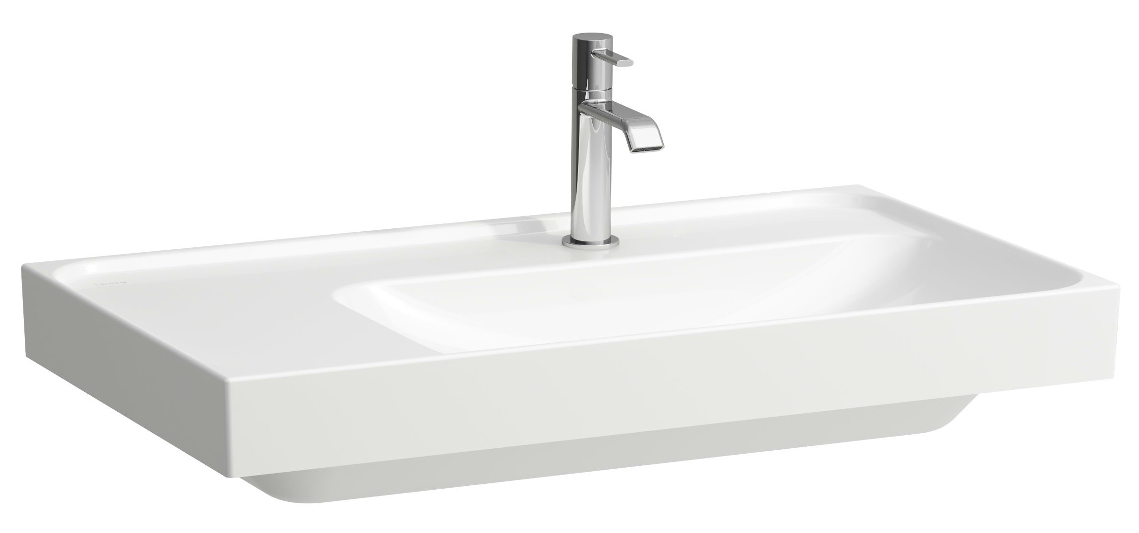 Laufen Meda lavabo 80x46 cm rectangular clásico-para mueble blanco brillante H8171154001091