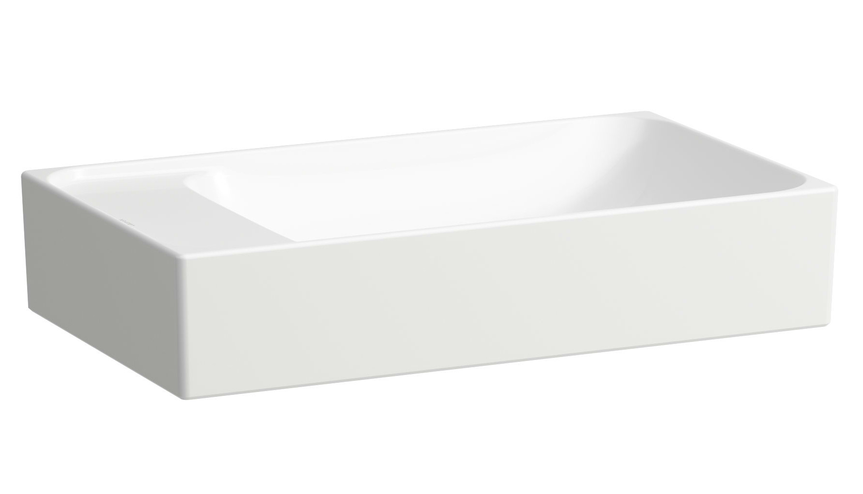 Laufen Meda lavabo 60x35 cm rectangular sobre encimera blanco brillante H8121134001121