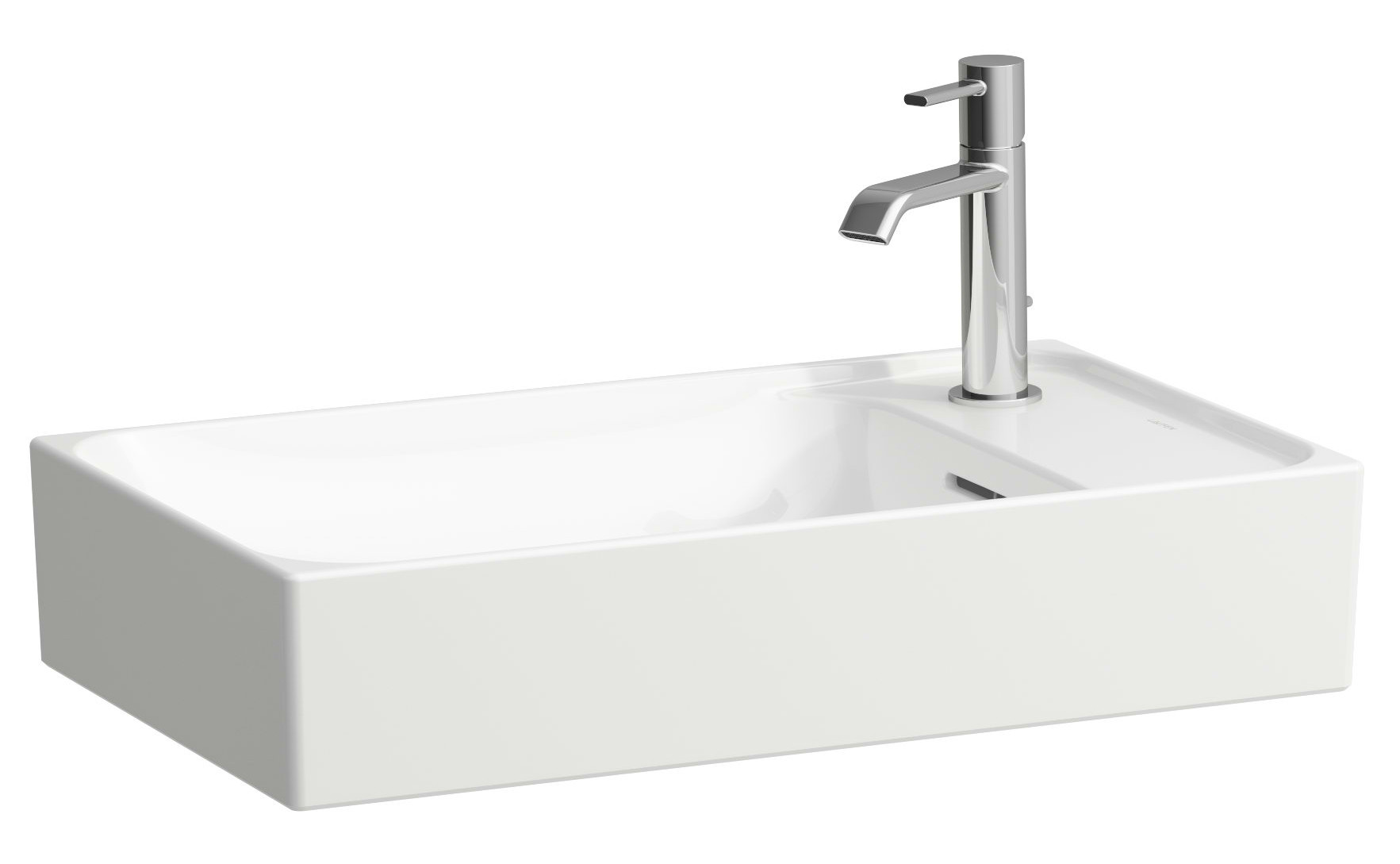 Laufen Meda lavabo 60x35 cm rectangular sobre encimera blanco brillante H8121134001061