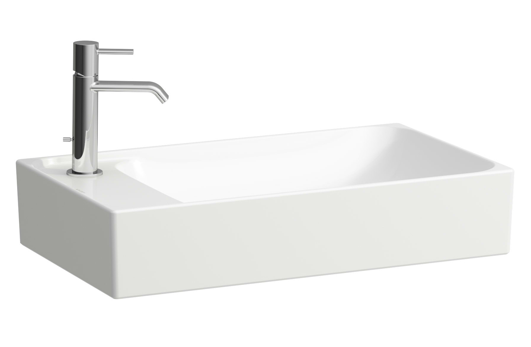 Laufen Meda lavabo 60x35 cm rectangular sobre encimera blanco brillante H8121134001051