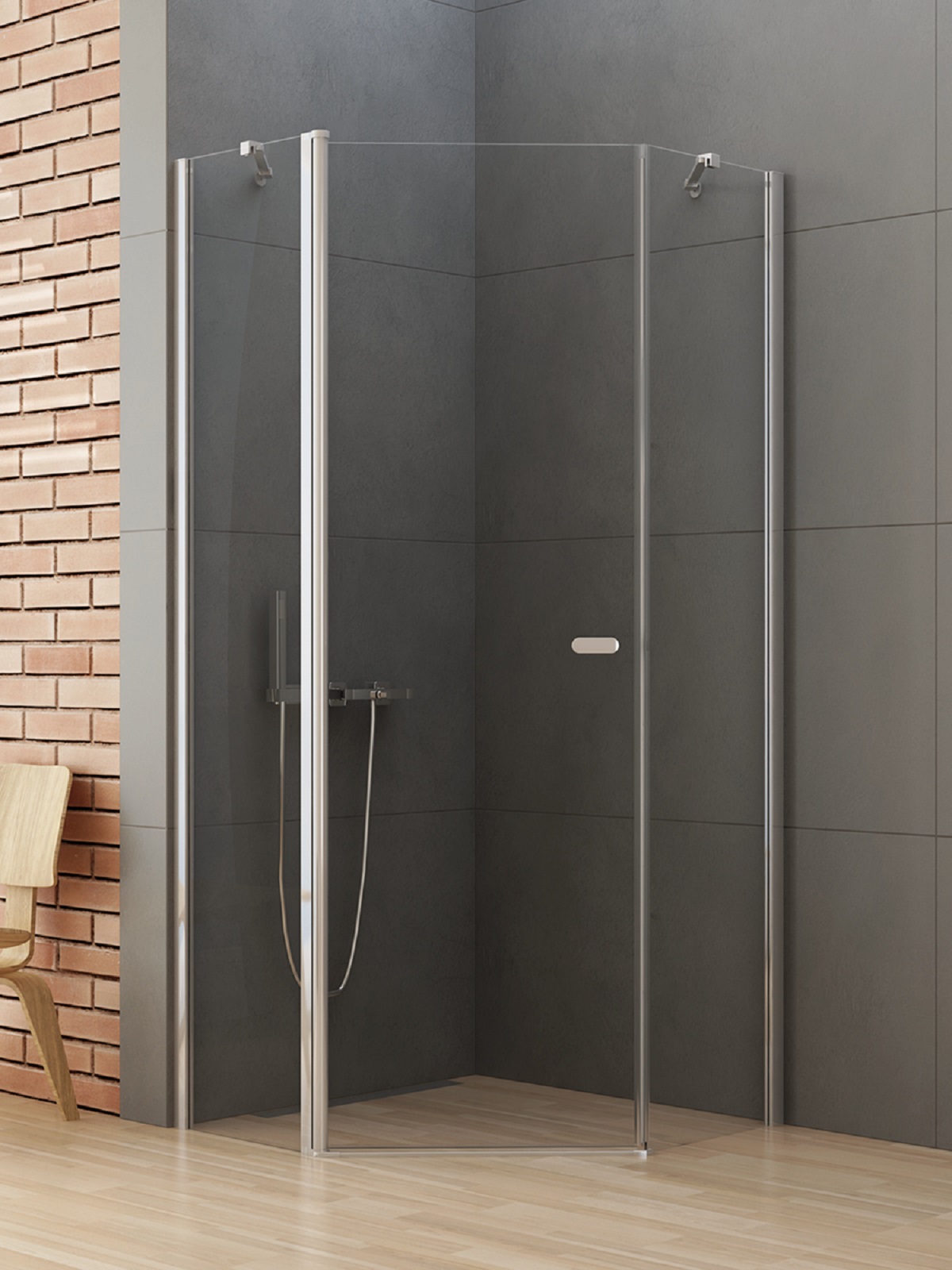 New Trendy New Soleo cabina de ducha 80x80 cm cromo brillo/vidrio transparente K-0606