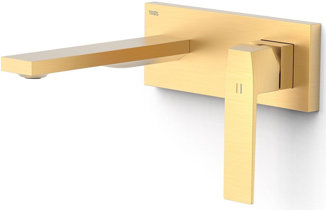 Tres Slim grifo para lavabo empotrado oro 20230031OM