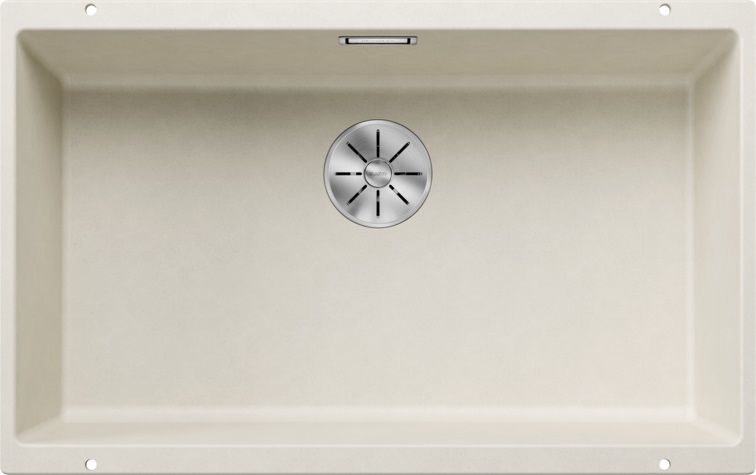 Blanco Subline 700-U Level fregadero de granito 70x40 cm blanco 527173