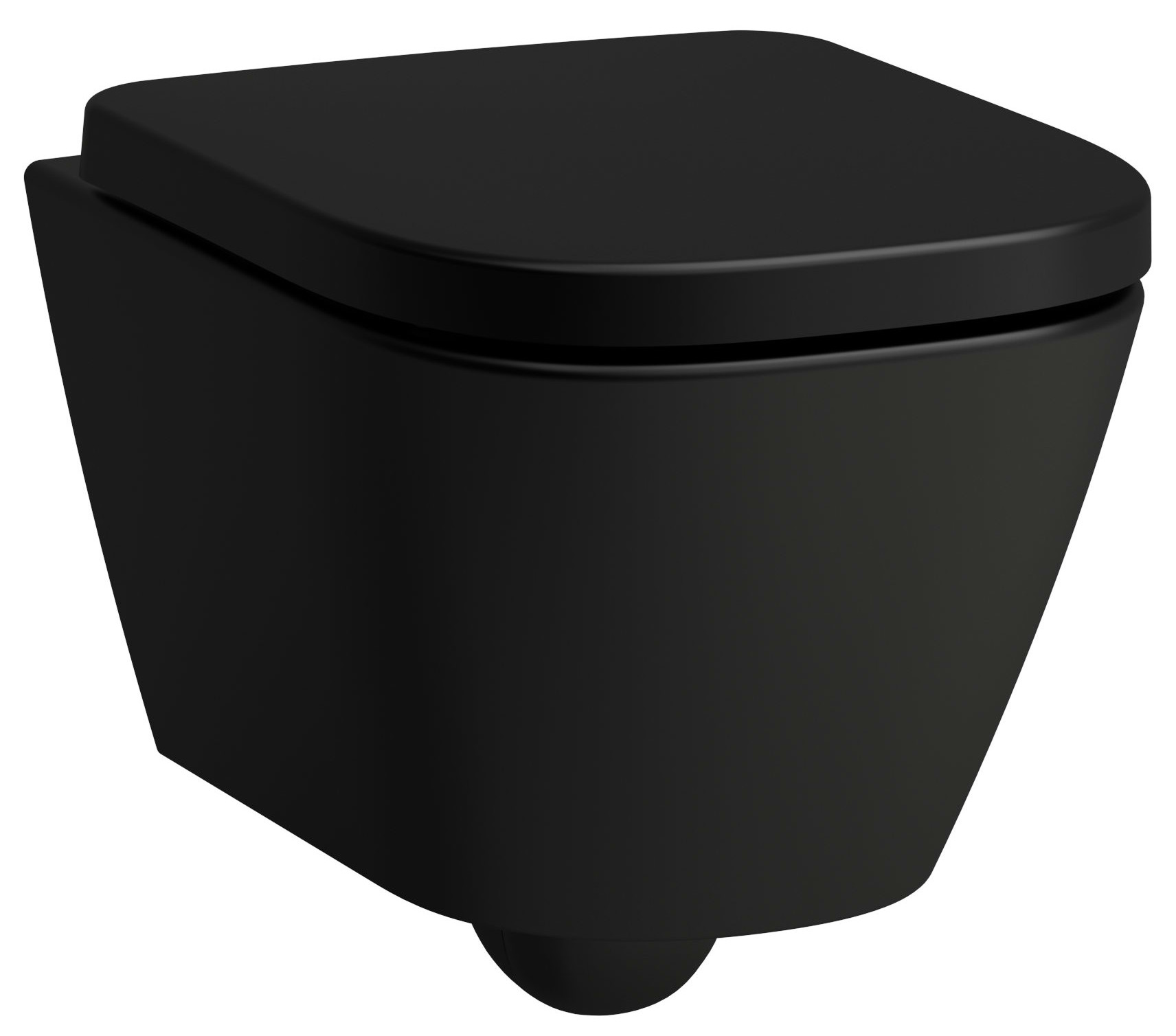 Laufen Meda taza de inodoro suspendido con descarga de remolino negro mate H8201137160001