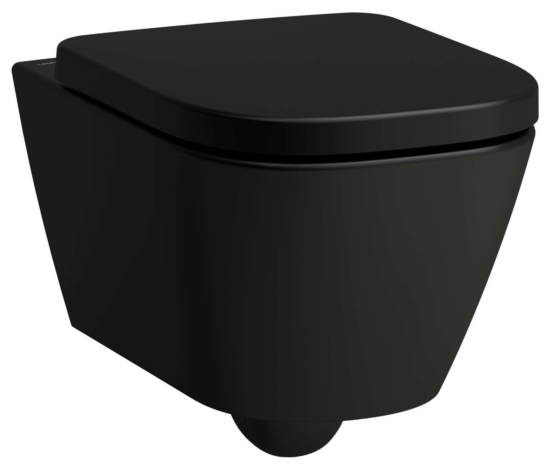 Laufen Meda taza de inodoro suspendido con descarga de remolino negro mate H8201107160001