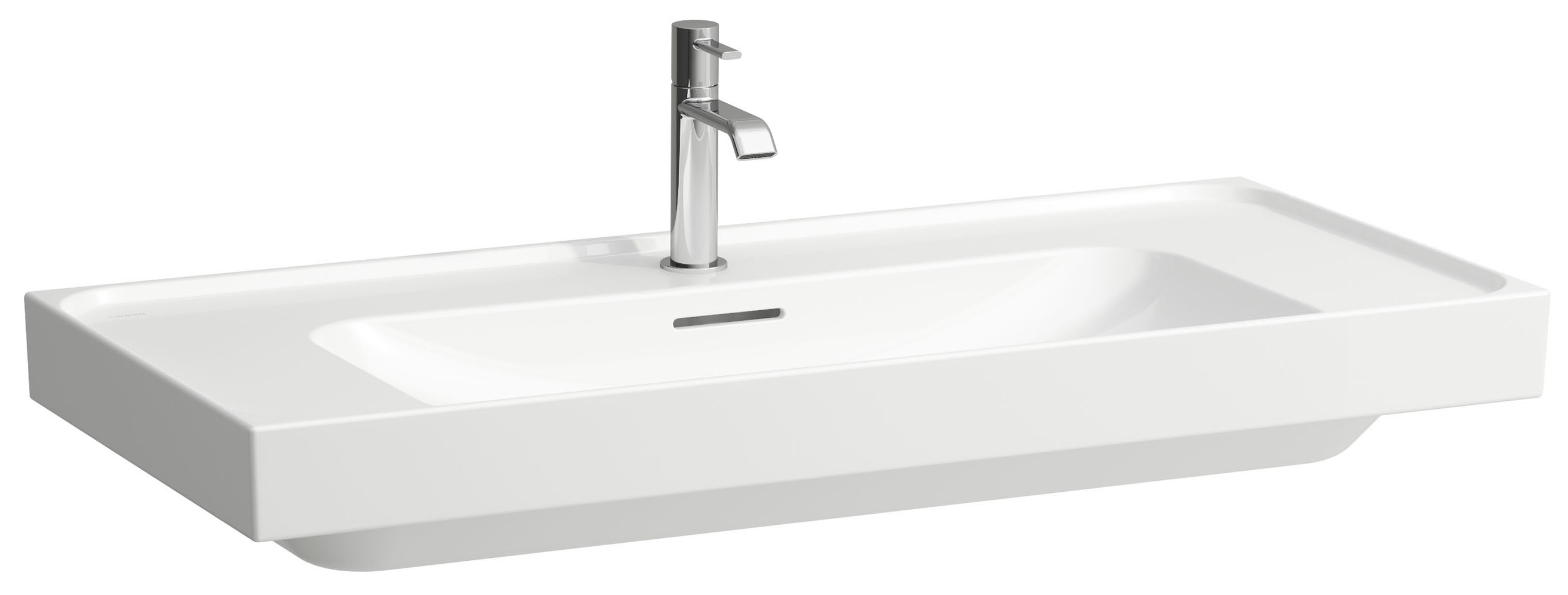 Laufen Meda lavabo 100x46 cm rectangular clásico-para mueble blanco mate H8101197571091