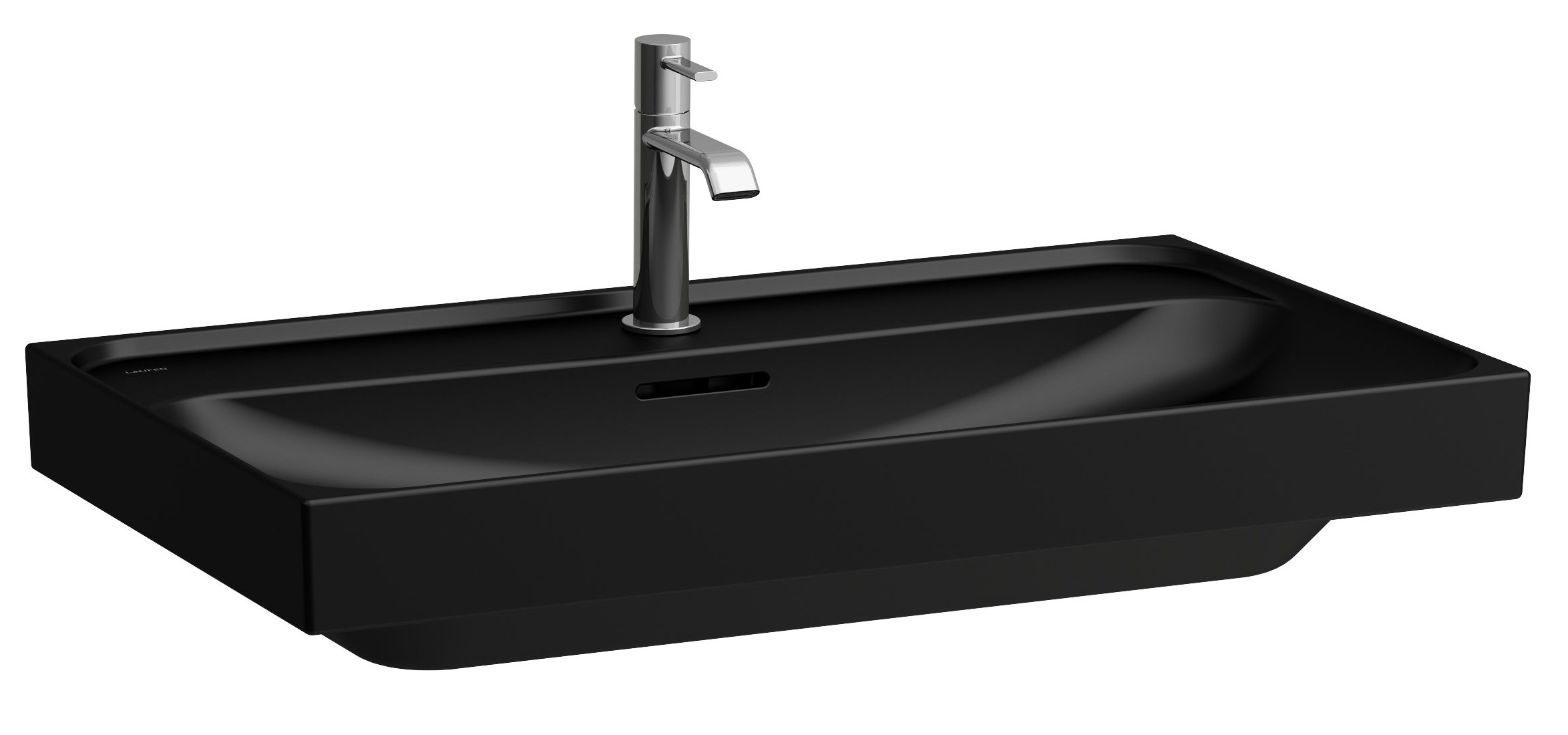 Laufen Meda lavabo 80x46 cm rectangular clásico negro mate H8161177161041