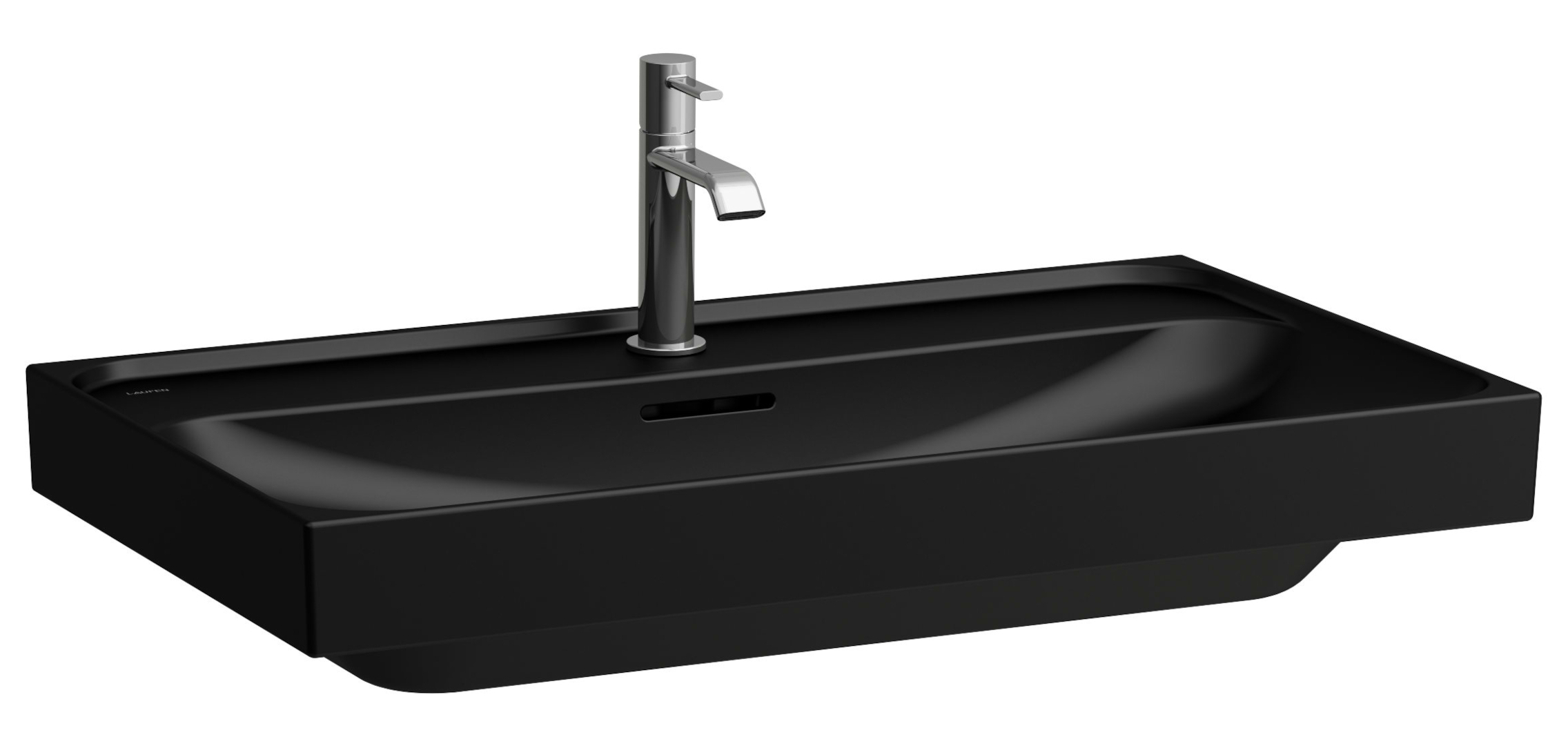 Laufen Meda lavabo 80x46 cm rectangular clásico negro mate H8161177161091