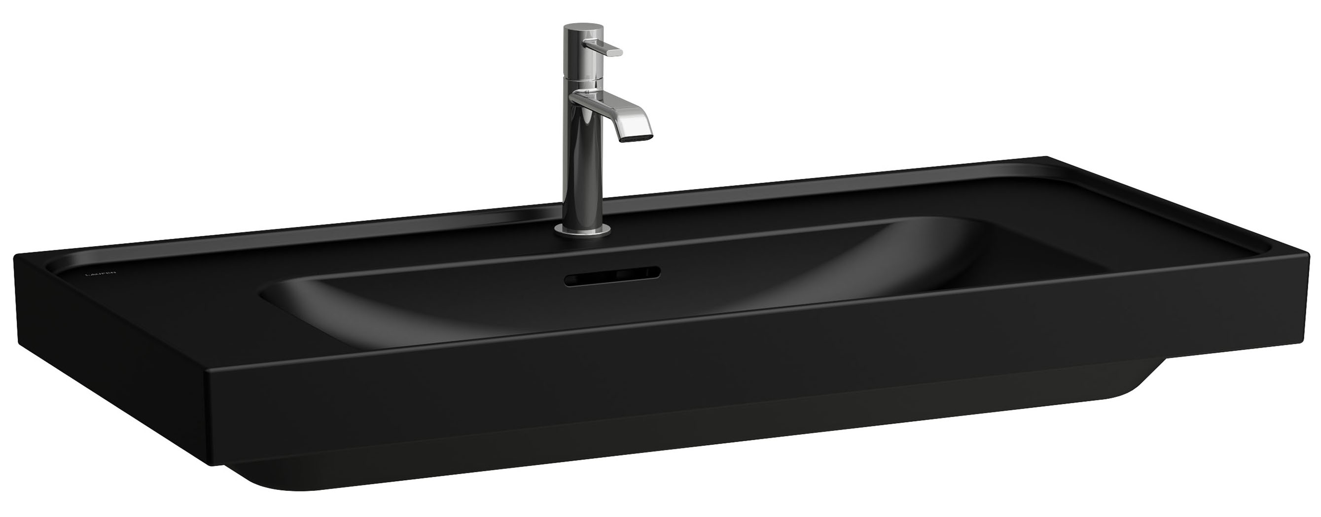 Laufen Meda lavabo 100x46 cm rectangular clásico negro mate H8161197161041