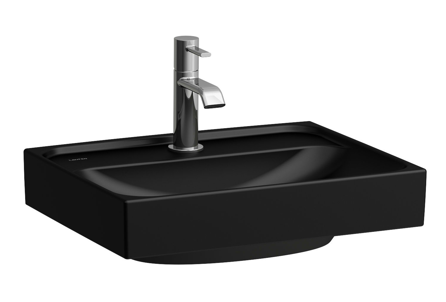 Laufen Meda lavabo 45x35 cm rectangular clásico negro mate H8161117161041