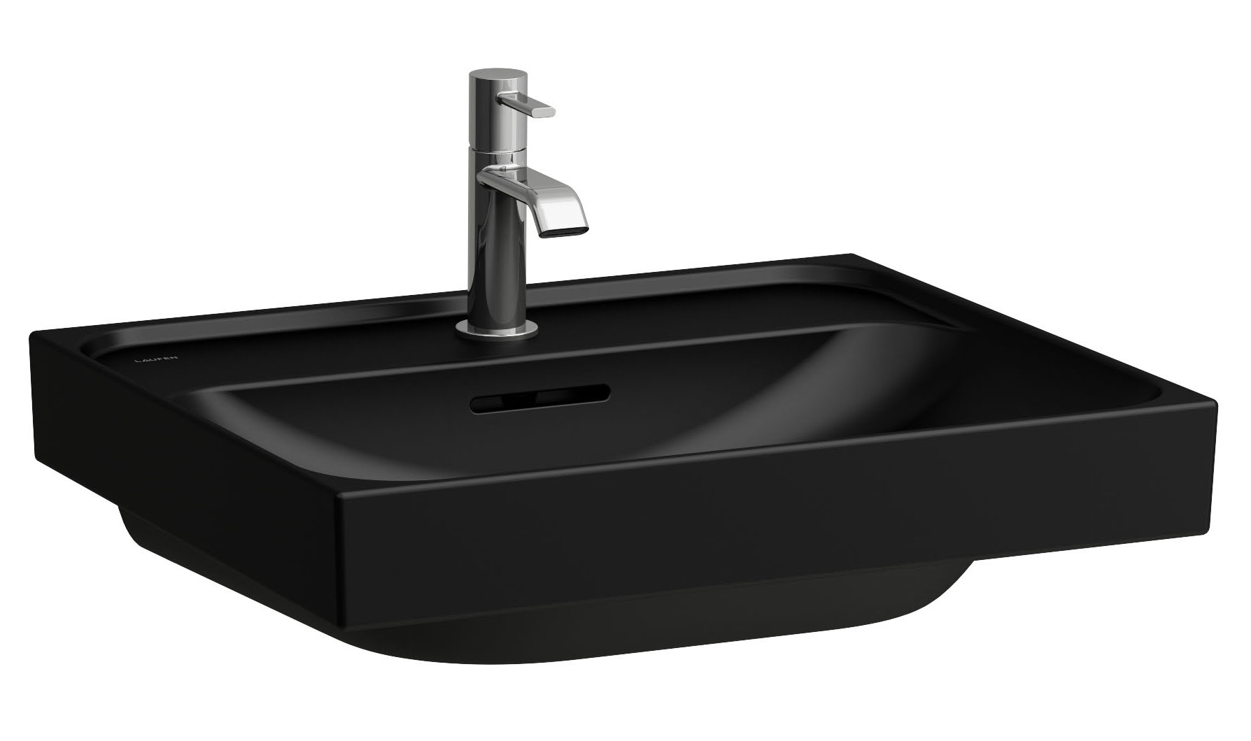 Laufen Meda lavabo 55x46 cm rectangular clásico negro mate H8161127161041