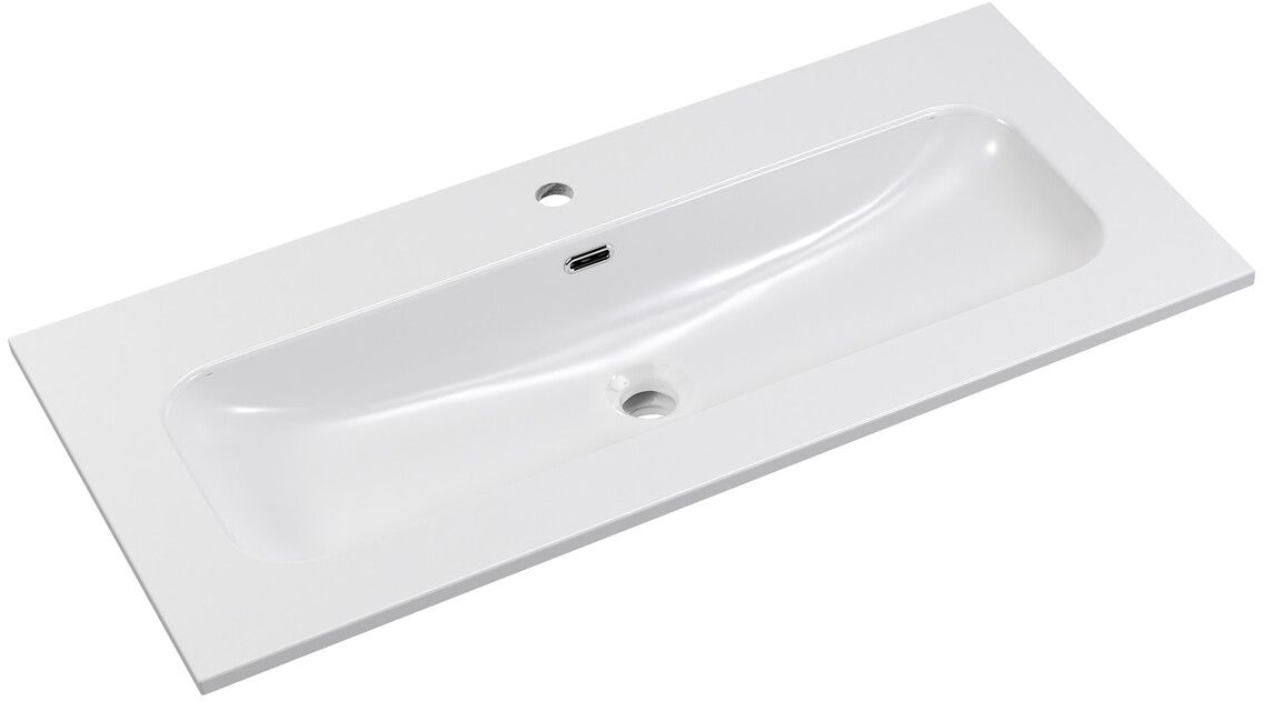 Comad Fly lavabo 101x46 cm rectangular para mueble blanco FLY WHITE GLOSS UM 100-46 DP ( E-8073-100 )