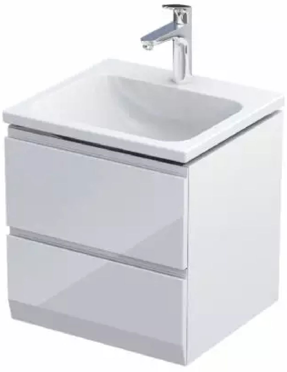 Oristo Brylant Uni armario 49.6x45.5x50 cm suspendido, para lavabo blanco OR36-SD2S-50-1-V3