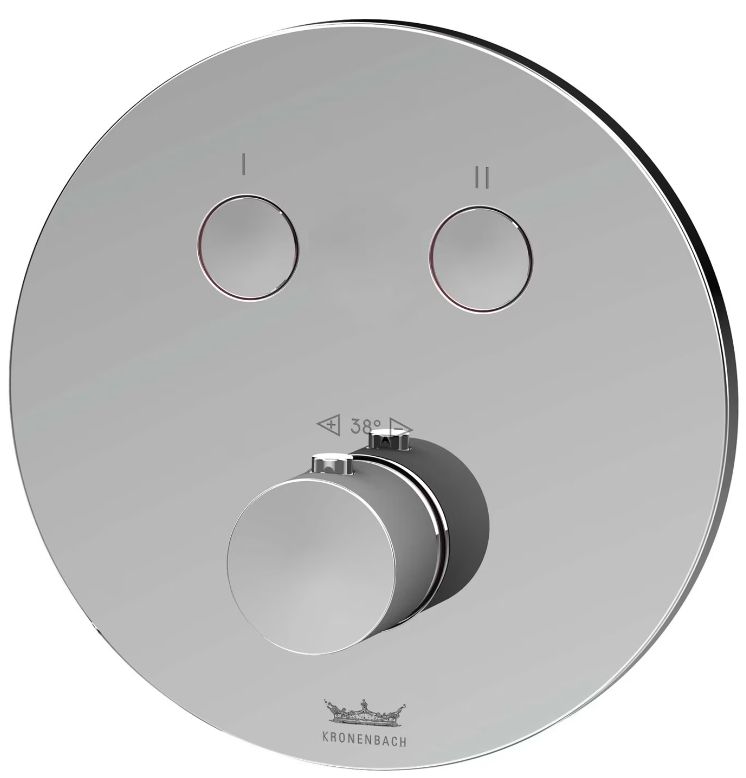 Kronenbach Smart Push grifo de bañera y ducha empotrado con termostato cromo 19044002CR