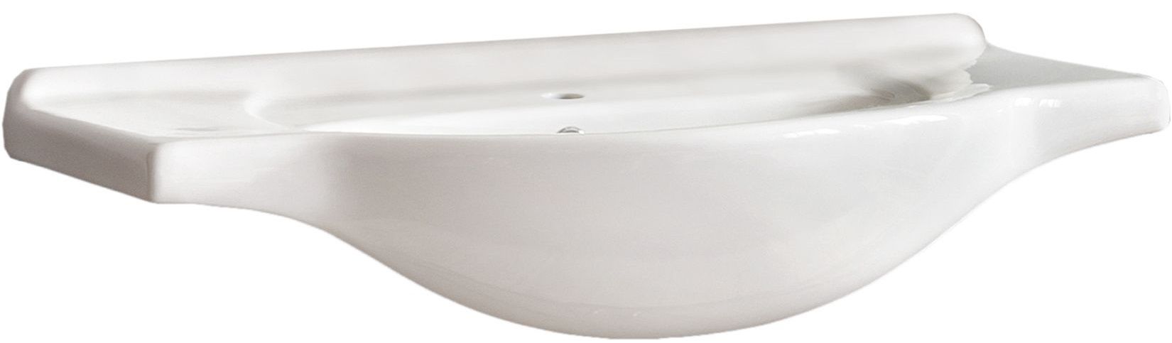 Comad Vintage lavabo 85x49 cm semicircular para mueble blanco brillante UM- CFP 85 DP(YS27201-85)