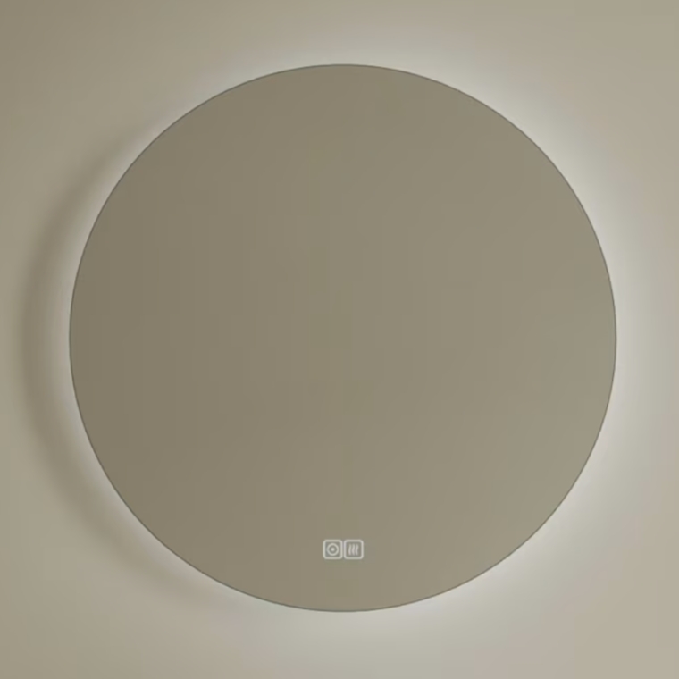 Kronenbach Moon espejo 100x100 cm circular con iluminación con lámina calefactora KBM100