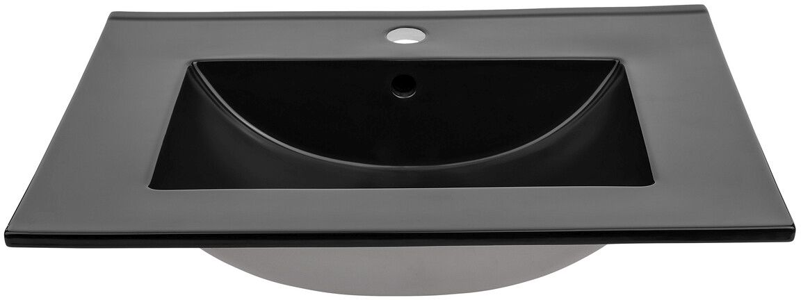 Comad Lava lavabo 81x46 cm rectangular para mueble negro UM-LAVA BLACK 80 DP