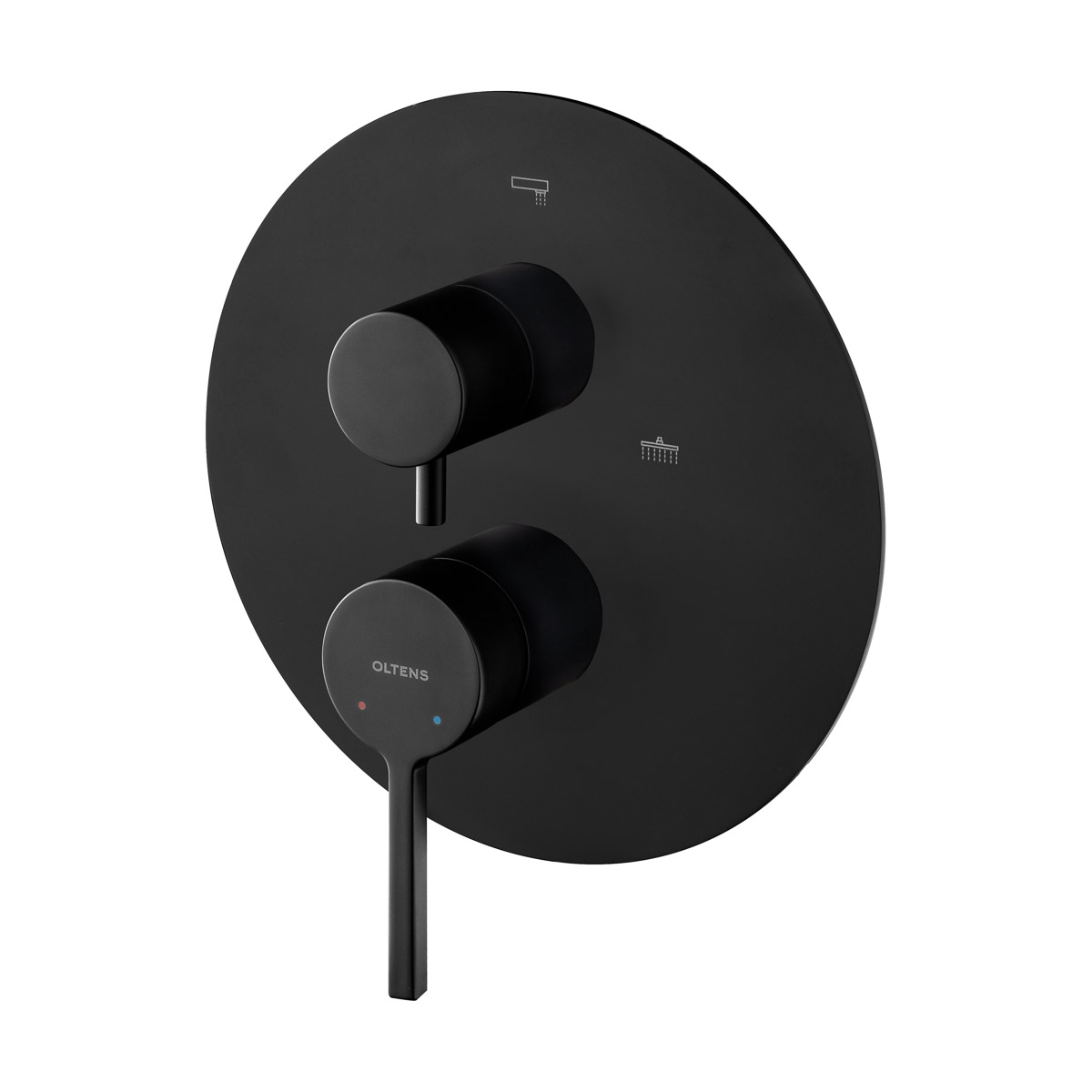 Oltens Rann grifo de bañera y ducha empotrado negro mate 34111300
