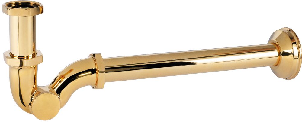 Tres sifón de lavabo tubular oro 03463820OR